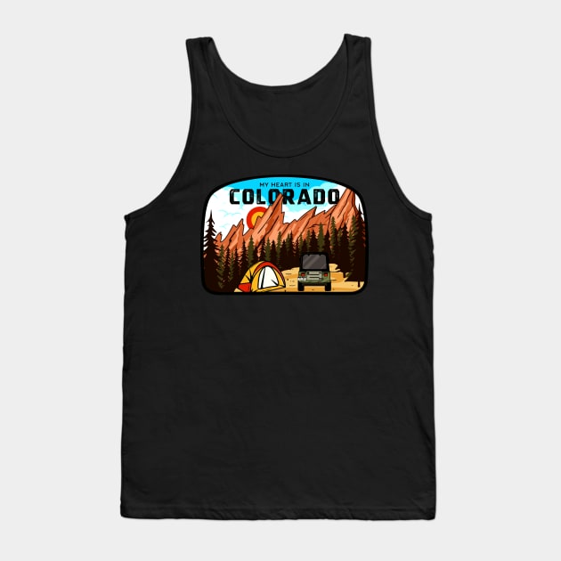 My Heart Is In Colorado National Park Camping Tank Top by Foxxy Merch